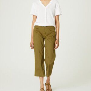 J. Jill Genuine Fit Khaki Pants Size 10 Cropped Mid Rise Classic Tapered Casual